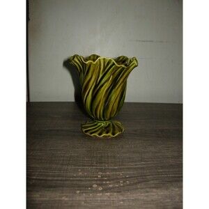 Vintage Sea Mist by Brody N-285 Nautical Sea Weed Cabbage Green VASE